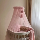 Baldachin patut bebe roz deschis